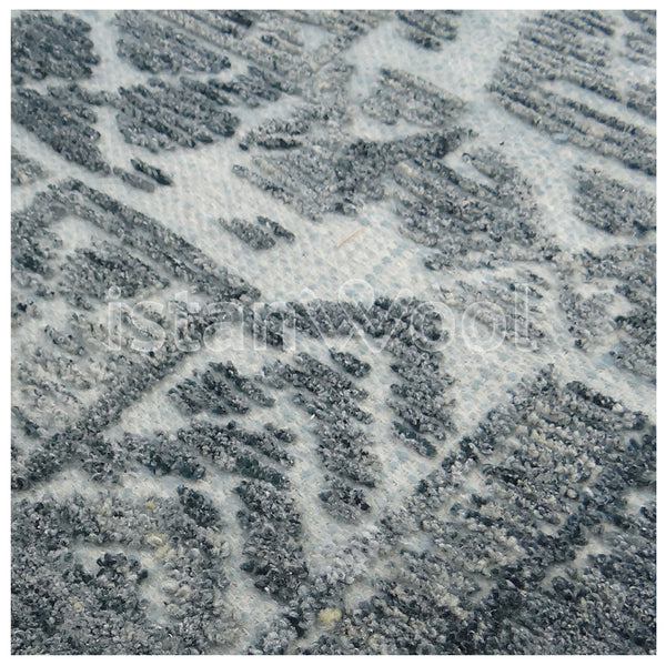Alfombra Moderna para Terraza Tipo Boucle, Color Verde. Colección Tibet