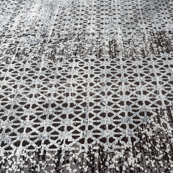 Alfombra Grande Moderna, Gruesa, Pelo con Relieve, Color Negro. Colección Bebek.