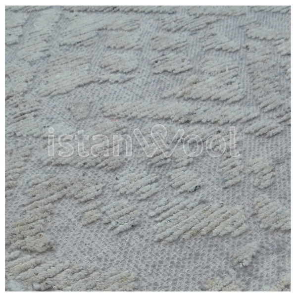 Alfombra Grande tipo Boucle, Gruesa, Pelo con Relieve, Color Gris. Colección Tibet.