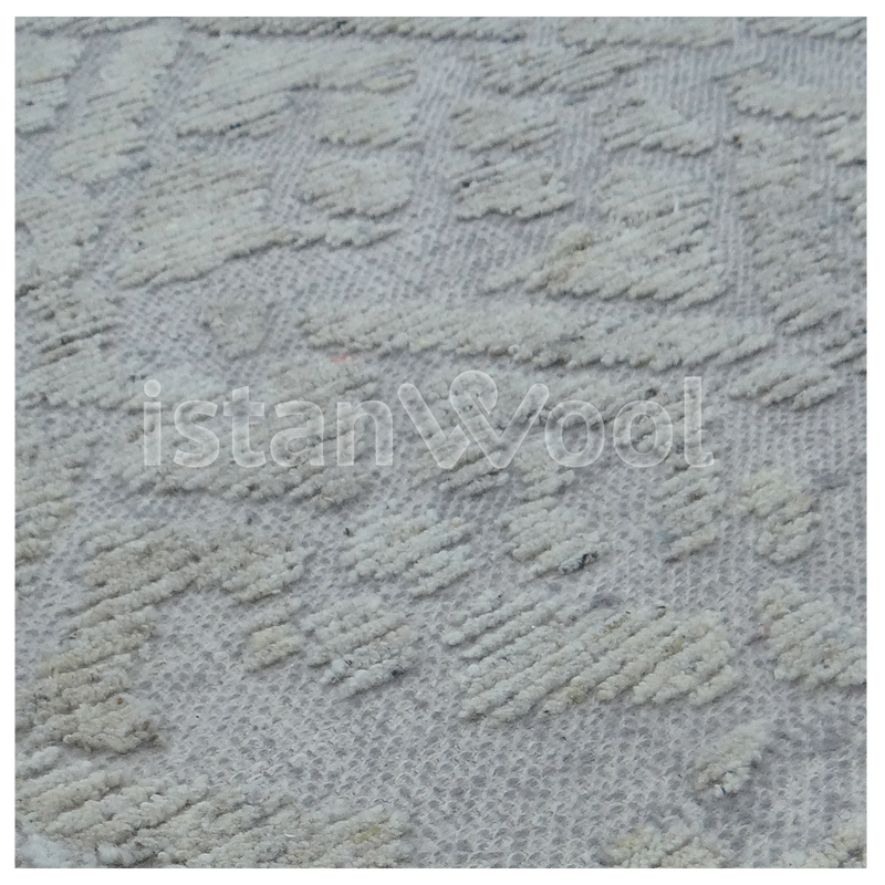 Alfombra Grande tipo Boucle, Gruesa, Pelo con Relieve, Color Gris. Colección Tibet.