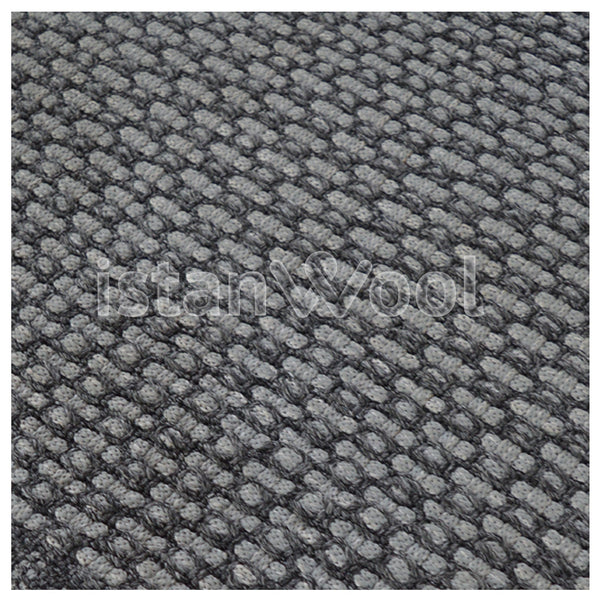 Alfombra Hecha a Mano tipo Boucle, Gruesa, Pelo con Relieve, Color Gris. Colección Tibet.