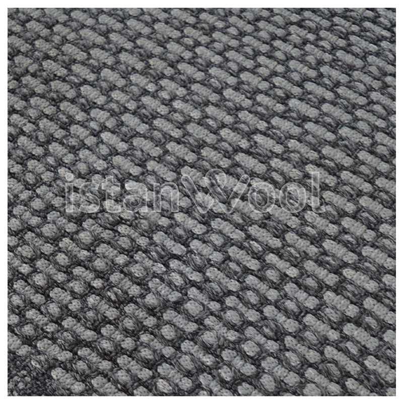Alfombra Hecha a Mano tipo Boucle, Gruesa, Pelo con Relieve, Color Gris. Colección Tibet.