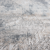Alfombra Grande Moderna con Diseño, Gruesa, Pelo con Relieve, Color Gris con Café. Colección Ulus.