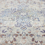 Alfombra Grande Moderna con Diseño Antiguo, Gruesa, Pelo con Relieve, Color Azul. Colección Ulus.