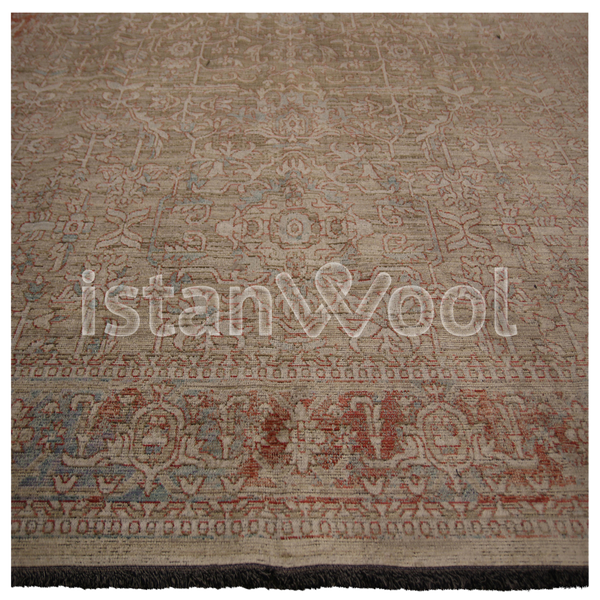 Alfombra Grande Moderna Estilo Antiguo, Pelo Corto. Color Café. Colección Sirkeci