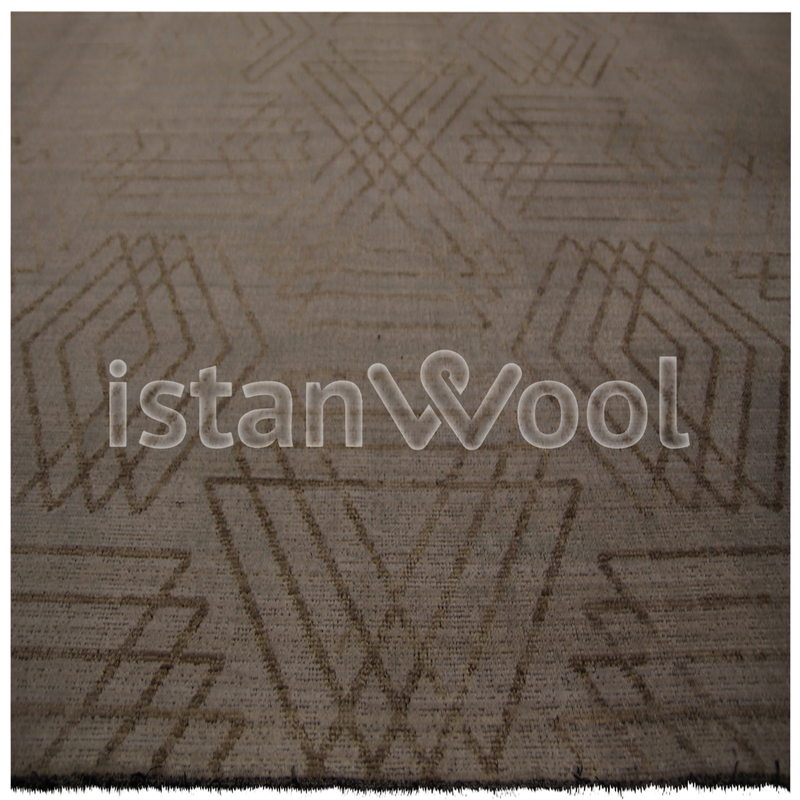 Alfombra Grande Moderna Con Diseño, Pelo Corto. Color Café. Colección Sirkeci