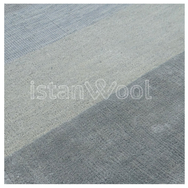 Alfombra Moderna Premium, Gruesa, Pelo con Relieve, Color Azul. Colección Kathmandu.
