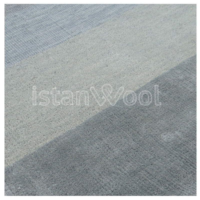 Alfombra Moderna Premium, Gruesa, Pelo con Relieve, Color Azul. Colección Kathmandu.