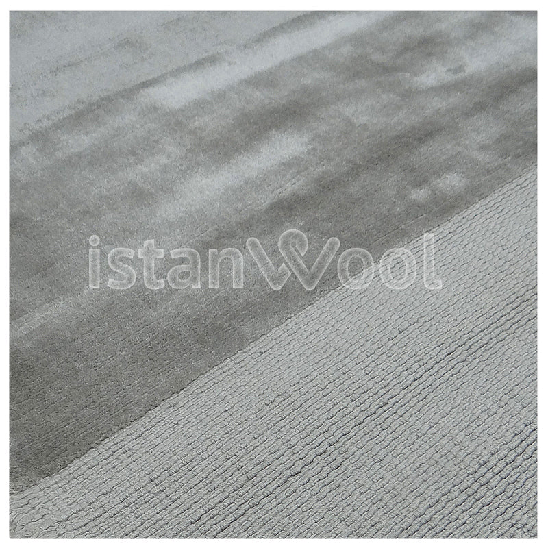 Alfombra Grande Moderna Premium, Gruesa, Pelo con Relieve, Color Gris. Colección Kathmandu.
