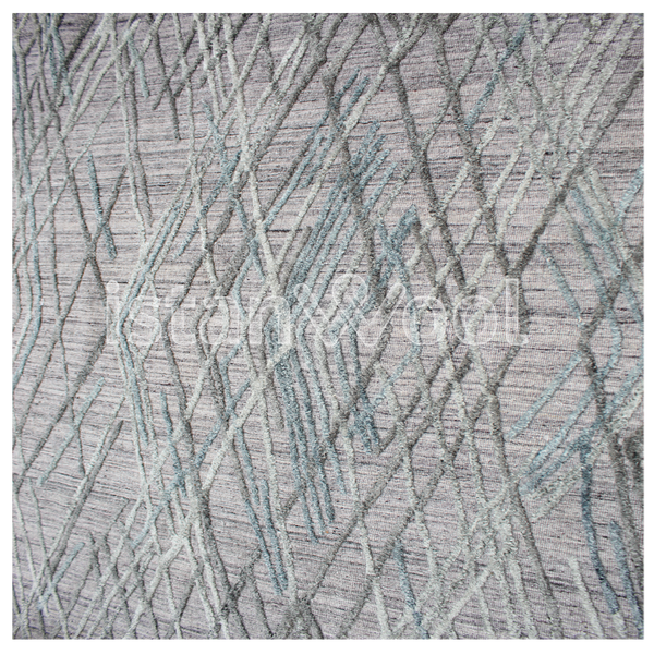Alfombra Grande Moderna Premium, Gruesa, Pelo con Relieve, Color Gris. Colección Kathmandu.