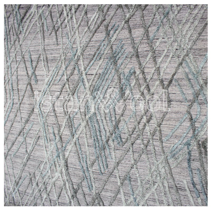 Alfombra Grande Moderna Premium, Gruesa, Pelo con Relieve, Color Gris. Colección Kathmandu.