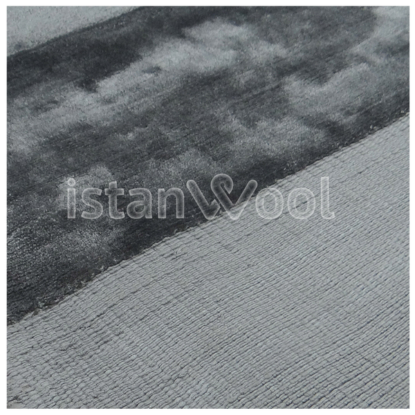 Alfombra Grande Moderna Premium, Gruesa, Pelo con Relieve, Color Gris Verdoso. Colección Kathmandu.