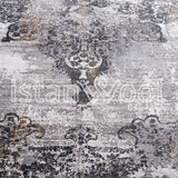 Alfombra Grande Moderna con Diseño Tradicional, Gruesa, Pelo con Relieve, Color Café. Colección Bebek.