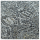 Alfombra Grande tipo Boucle, Gruesa, Pelo con Relieve, Color Gris. Colección Tibet.
