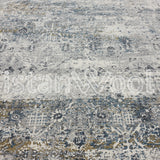Alfombra Moderna Estilo Antigua, Grande, Gruesa, Pelo con Relieve, Color Gris. Colección Ulus