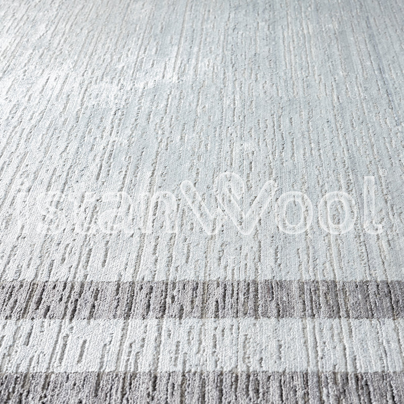 Alfombra Moderna, Gruesa, Pelo con Relieve, Color Gris. Colección Ortakoy.