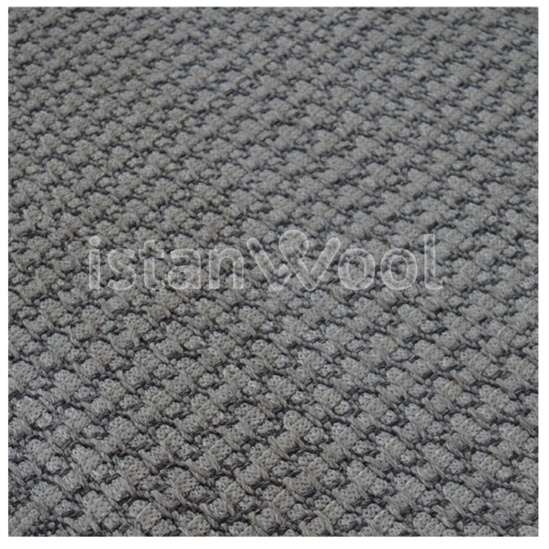 Alfombra Hecha a Mano tipo Boucle, Gruesa, Pelo con Relieve, Color Gris. Colección Tibet.