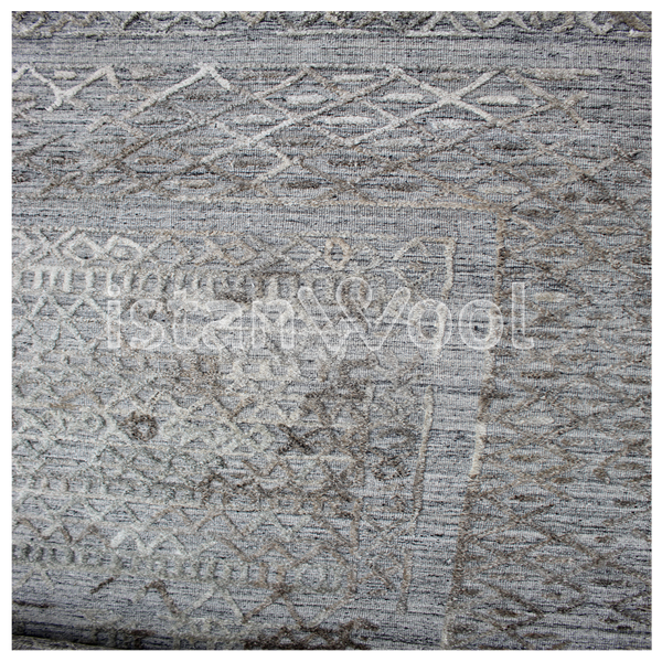 Alfombra Grande Moderna Premium, Gruesa, Pelo con Relieve, Color Café. Colección Kathmandu.