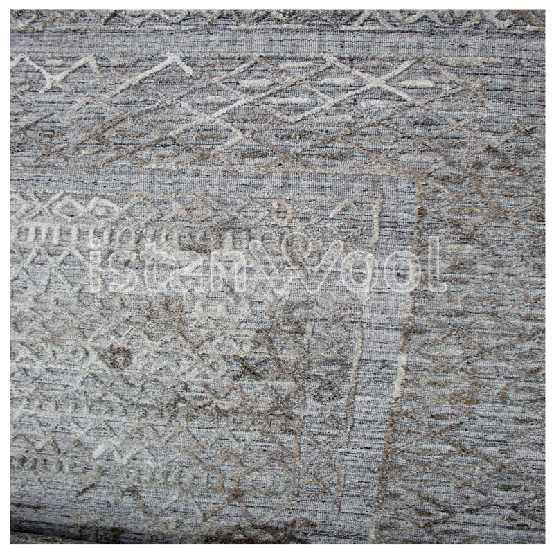 Alfombra Grande Moderna Premium, Gruesa, Pelo con Relieve, Color Café. Colección Kathmandu.