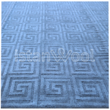 Alfombra Grande Moderna Premium, Gruesa, Pelo con Relieve, Color Azul. Colección Kathmandu.