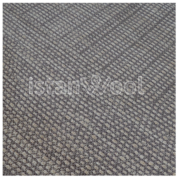Alfombra Hecha a Mano tipo Boucle, Gruesa, Pelo con Relieve, Color Gris. Colección Tibet.