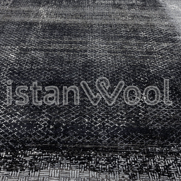Alfombra Grande Moderna, Gruesa, Pelo con Relieve, Color Negro. Colección Bebek.