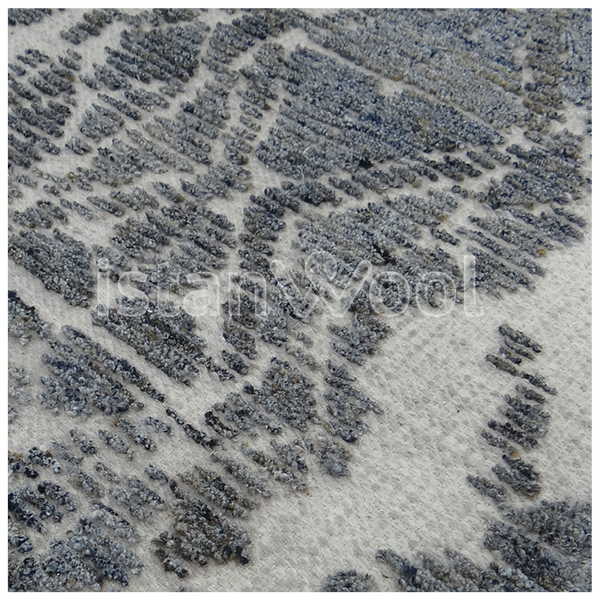 Alfombra Grande tipo Boucle, Gruesa, Pelo con Relieve, Color Gris. Colección Tibet.
