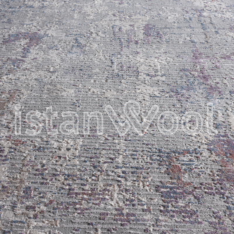 Alfombra Moderna con Diseño, Gruesa, Pelo con Relieve, Multicolor. Colección Ulus.