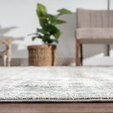 Alfombra Grande Moderna, Gruesa, Pelo con Relieve, Color Gris con Café. Colección Bebek.