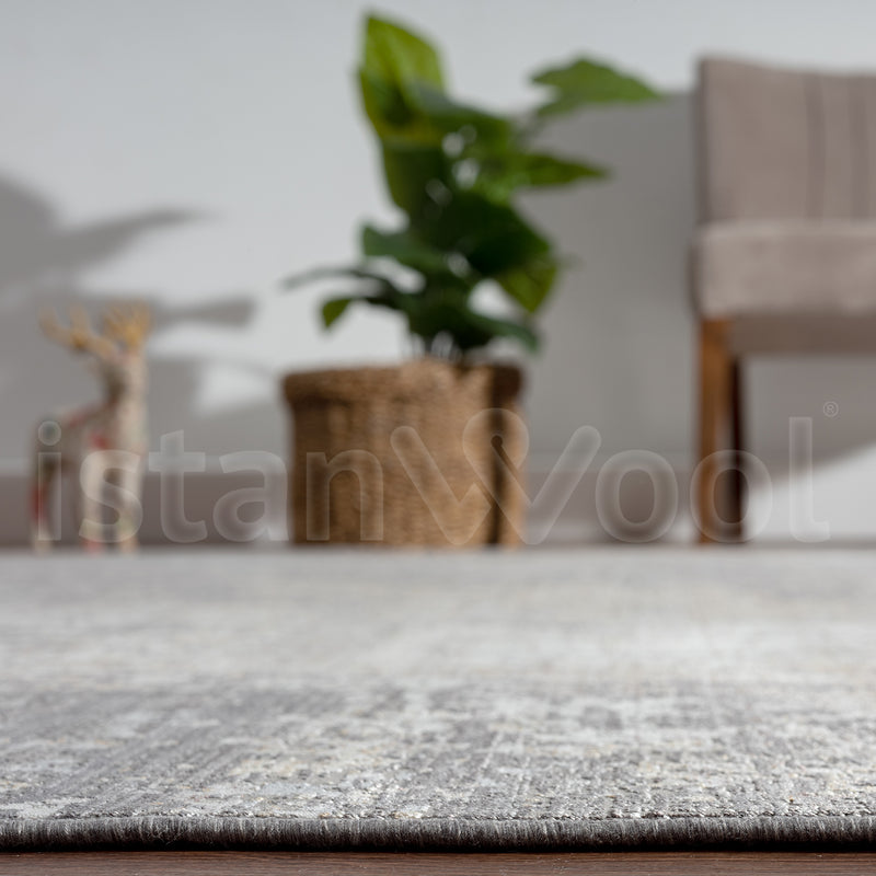 Alfombra Moderna Pelo Corto, Gris. Colección Bebek.