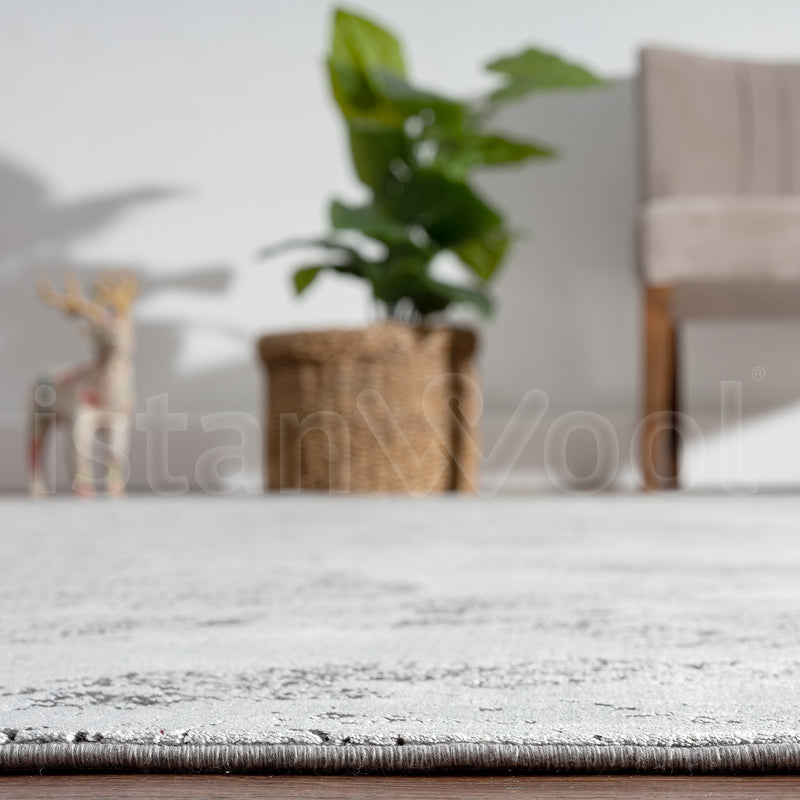 Alfombra Moderna Pelo Corto, Gris. Colección Bebek.