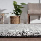 Alfombra Grande Moderna, Gruesa, Pelo con Relieve, Color Negro. Colección Bebek.